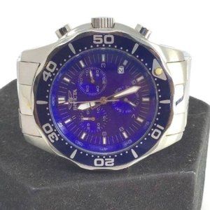 INVICTA Silver-Tone Chronograph Stainless Steel Men's Watch 153.8g Model No 5364